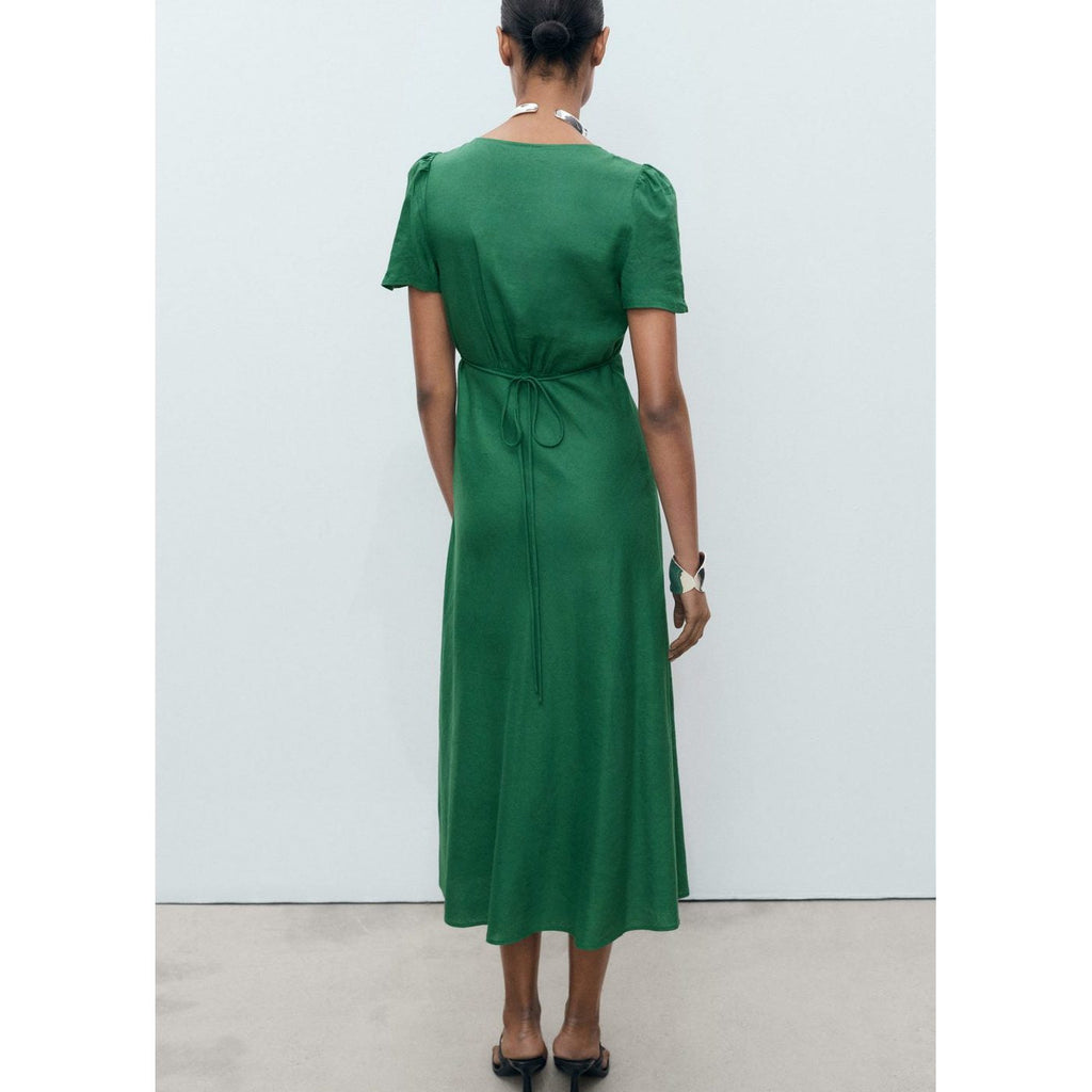 Robe En Lin À Fleurs