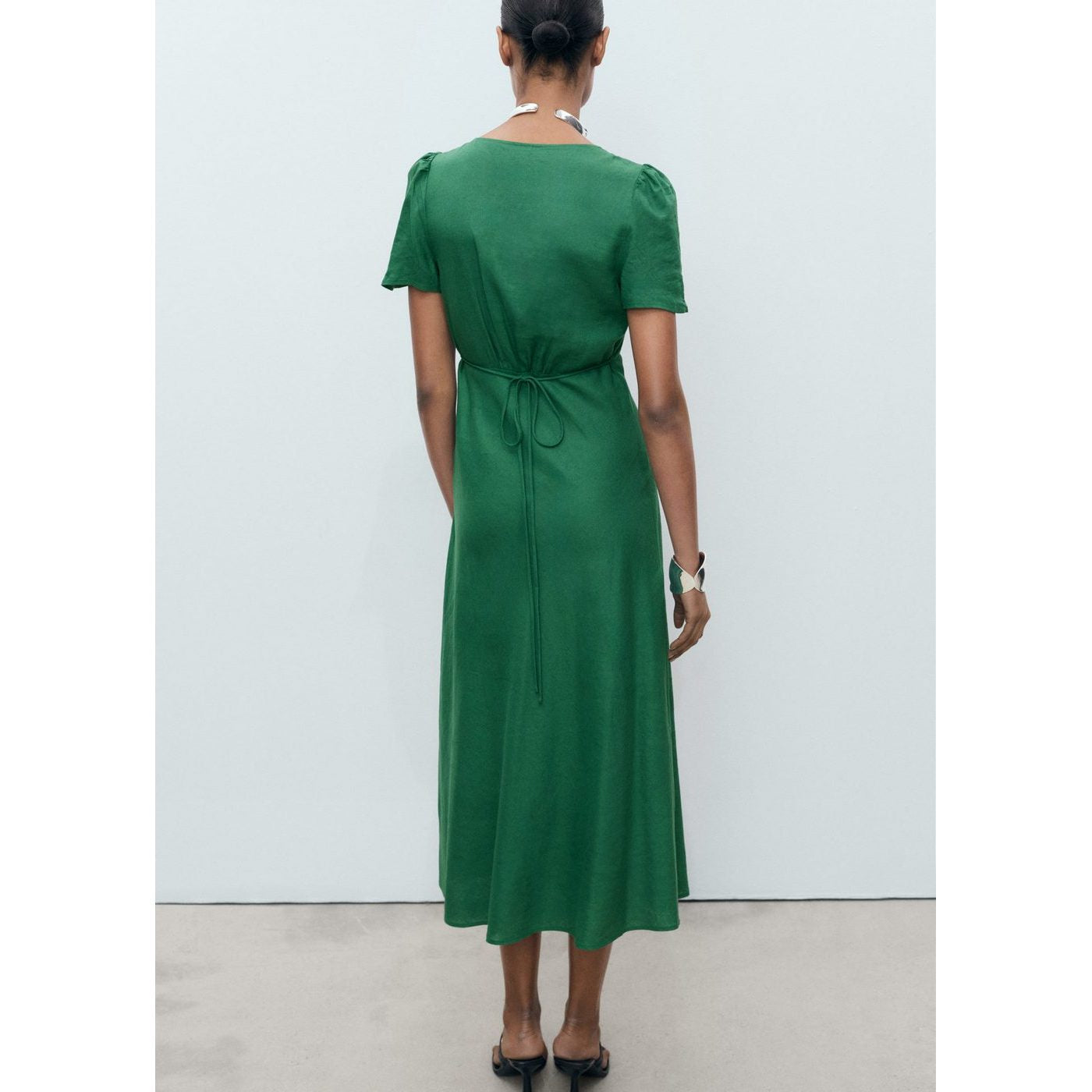Robe En Lin À Fleurs