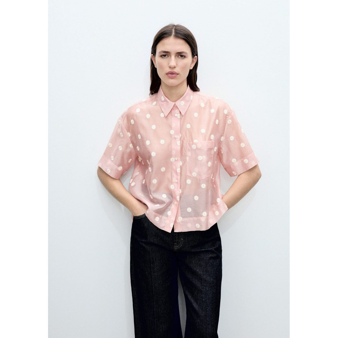 Chemise En Lyocell Broderie À Fleurs