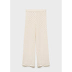Pantalon Droit Maille Côtelée
