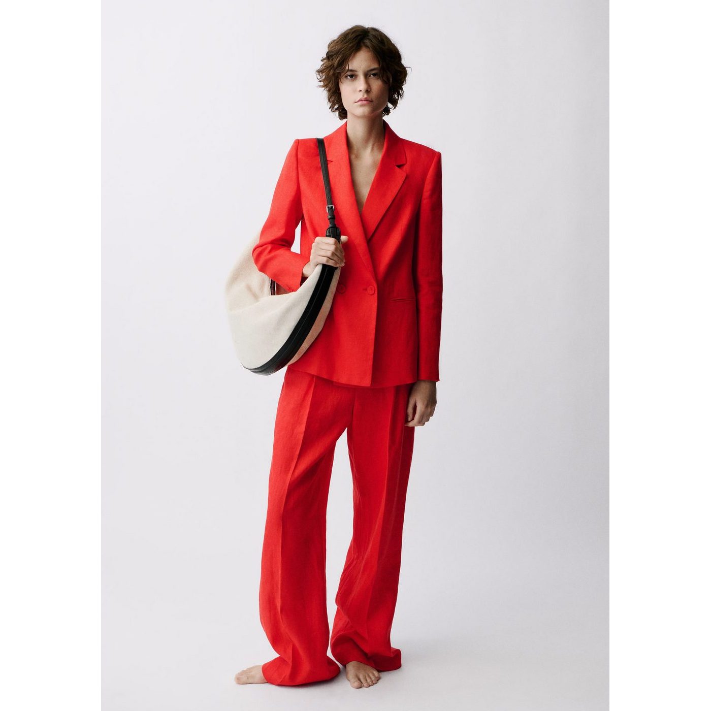 Blazer Costume Lin Double Boutonnage