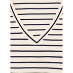 T-Shirt À Rayures Col En V