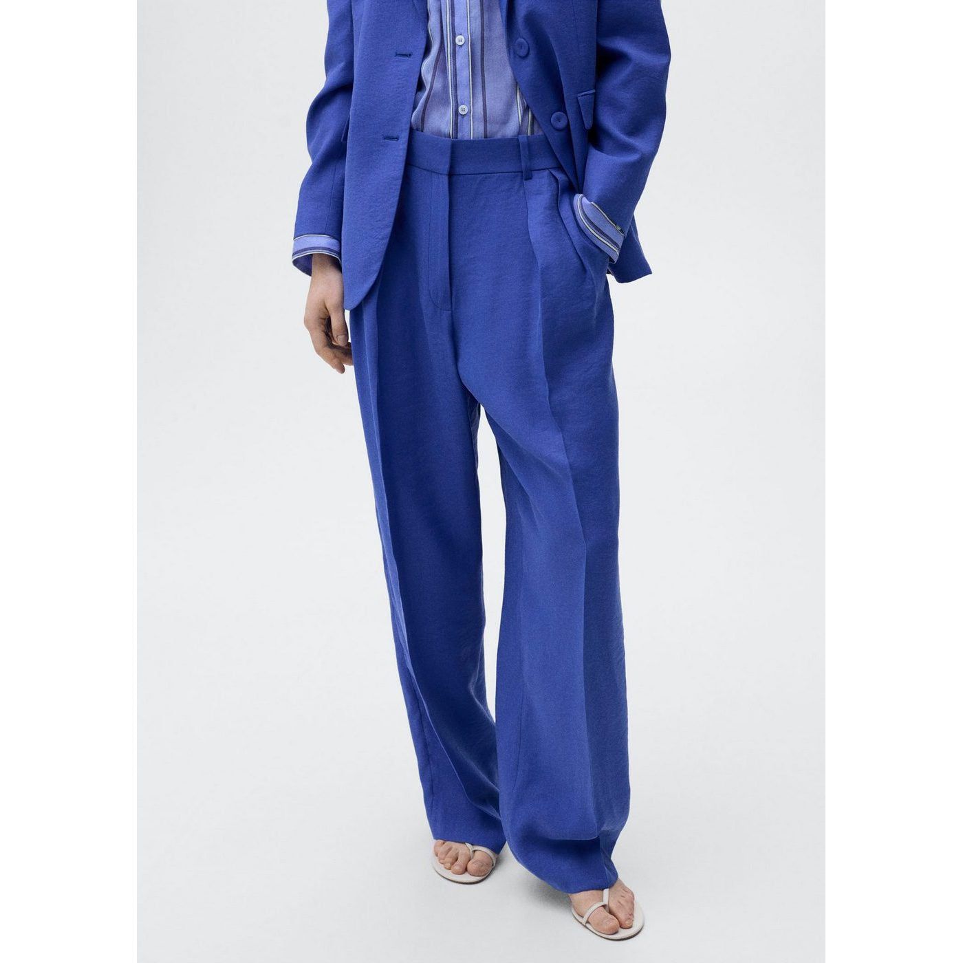 Pantalon Costume Wideleg À Pinces