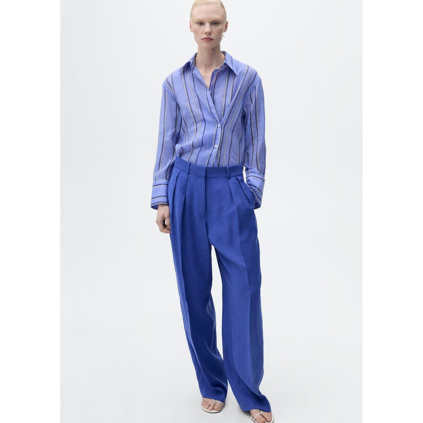 Pantalon Costume Wideleg À Pinces