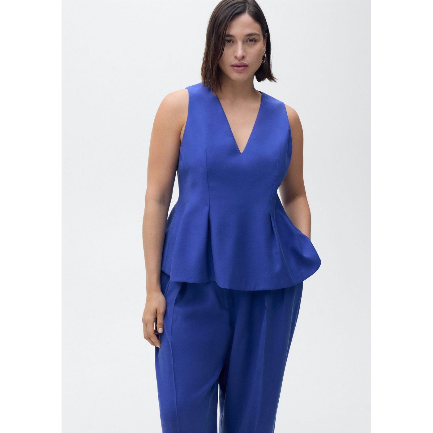 Pantalon Costume Wideleg À Pinces