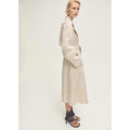 Trench-Coat En Lin À Revers Prononcés