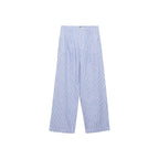 Pantalon Lin À Rayures
