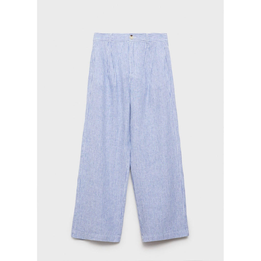 Pantalon Lin À Rayures