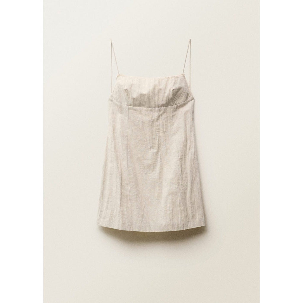 Robe Coton Décolleté Effiloché