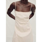 Robe Coton Décolleté Effiloché