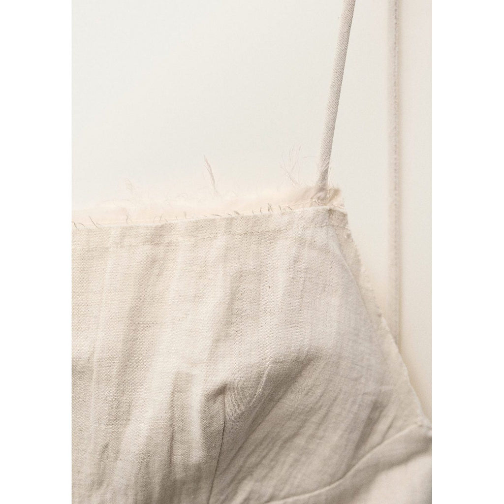 Robe Coton Décolleté Effiloché