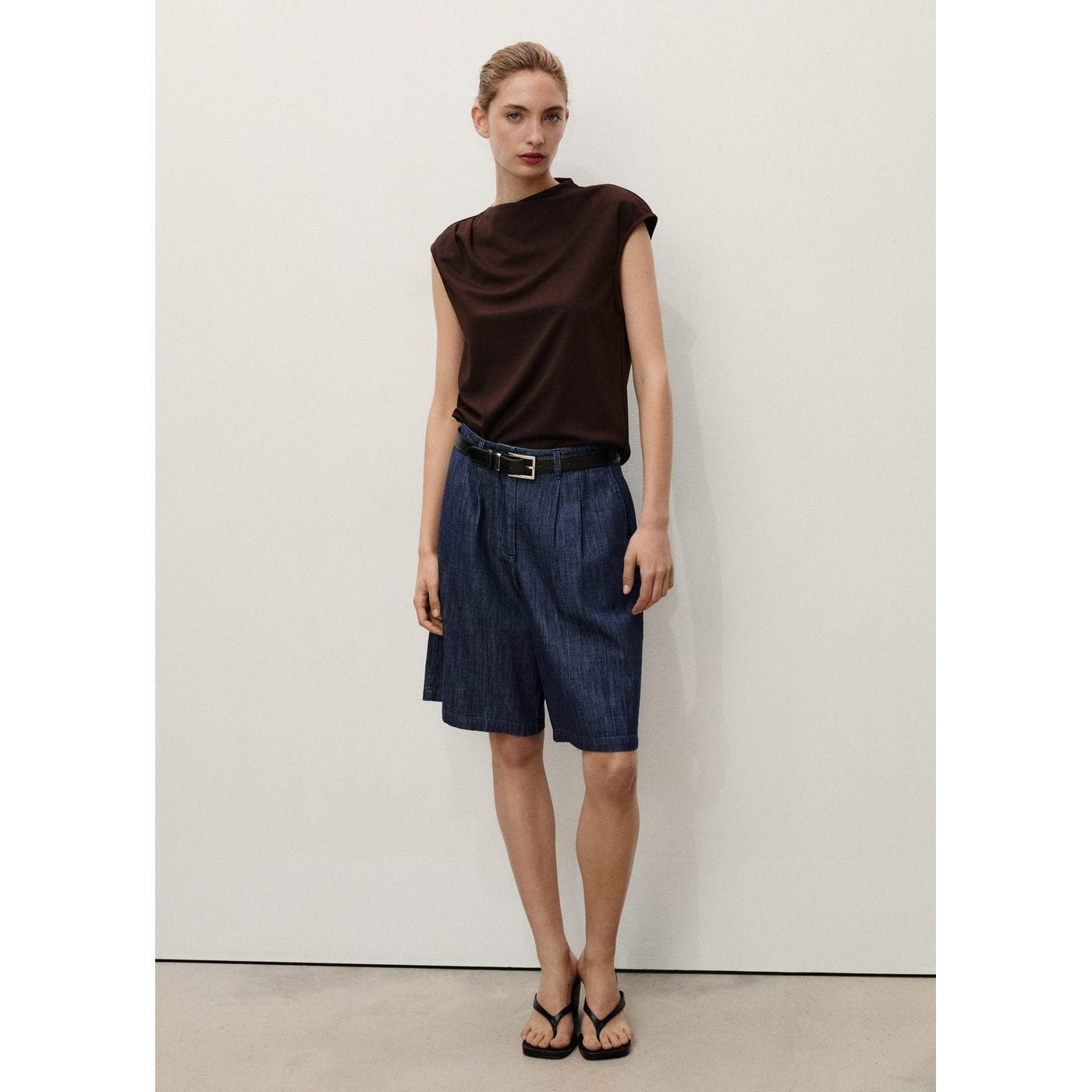 Bermuda En Jean Droit Rinse Wash