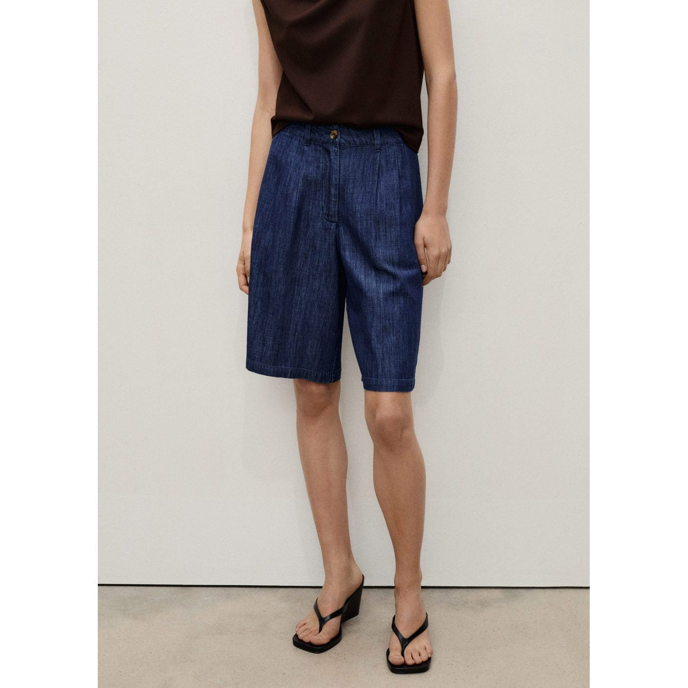 Bermuda En Jean Droit Rinse Wash