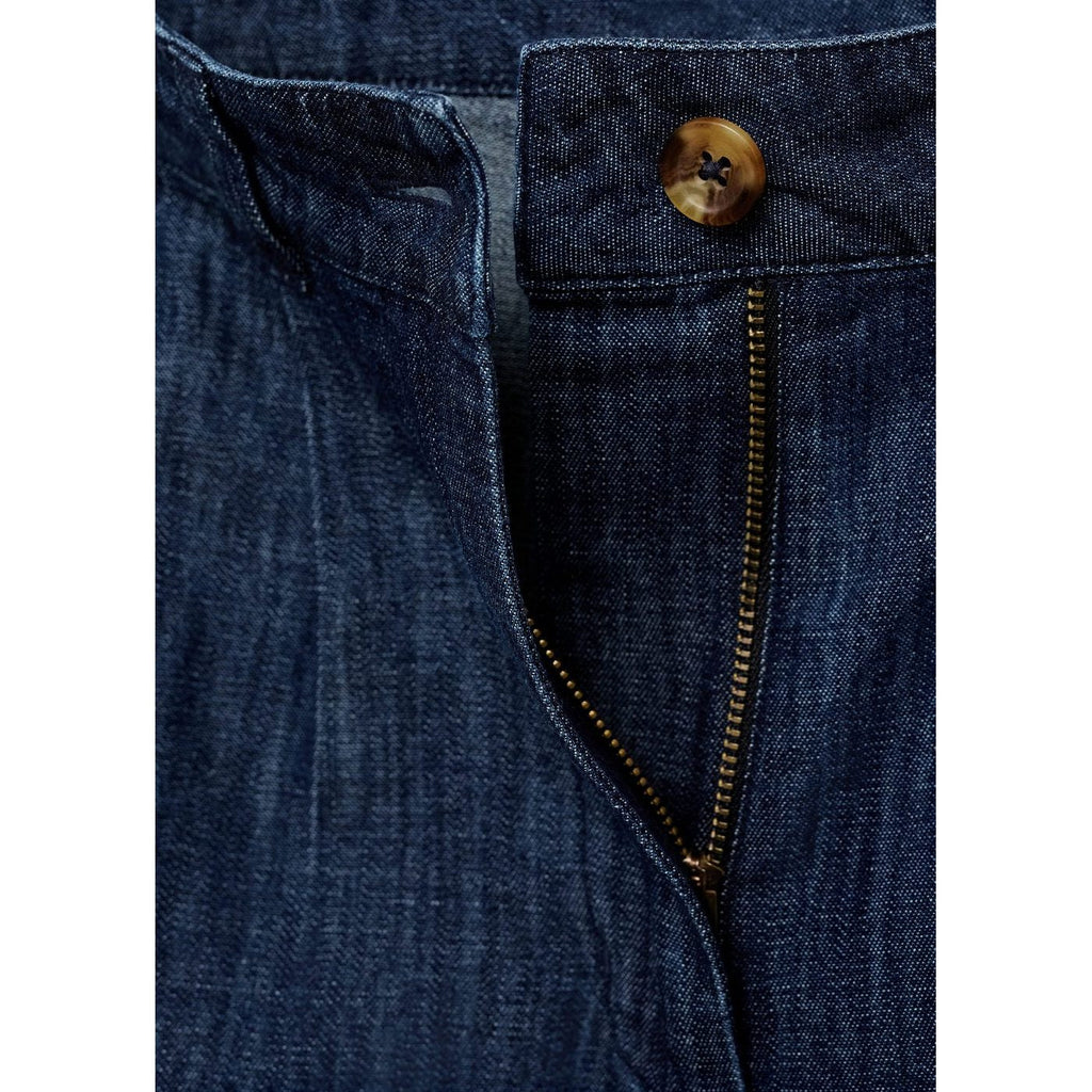 Bermuda En Jean Droit Rinse Wash