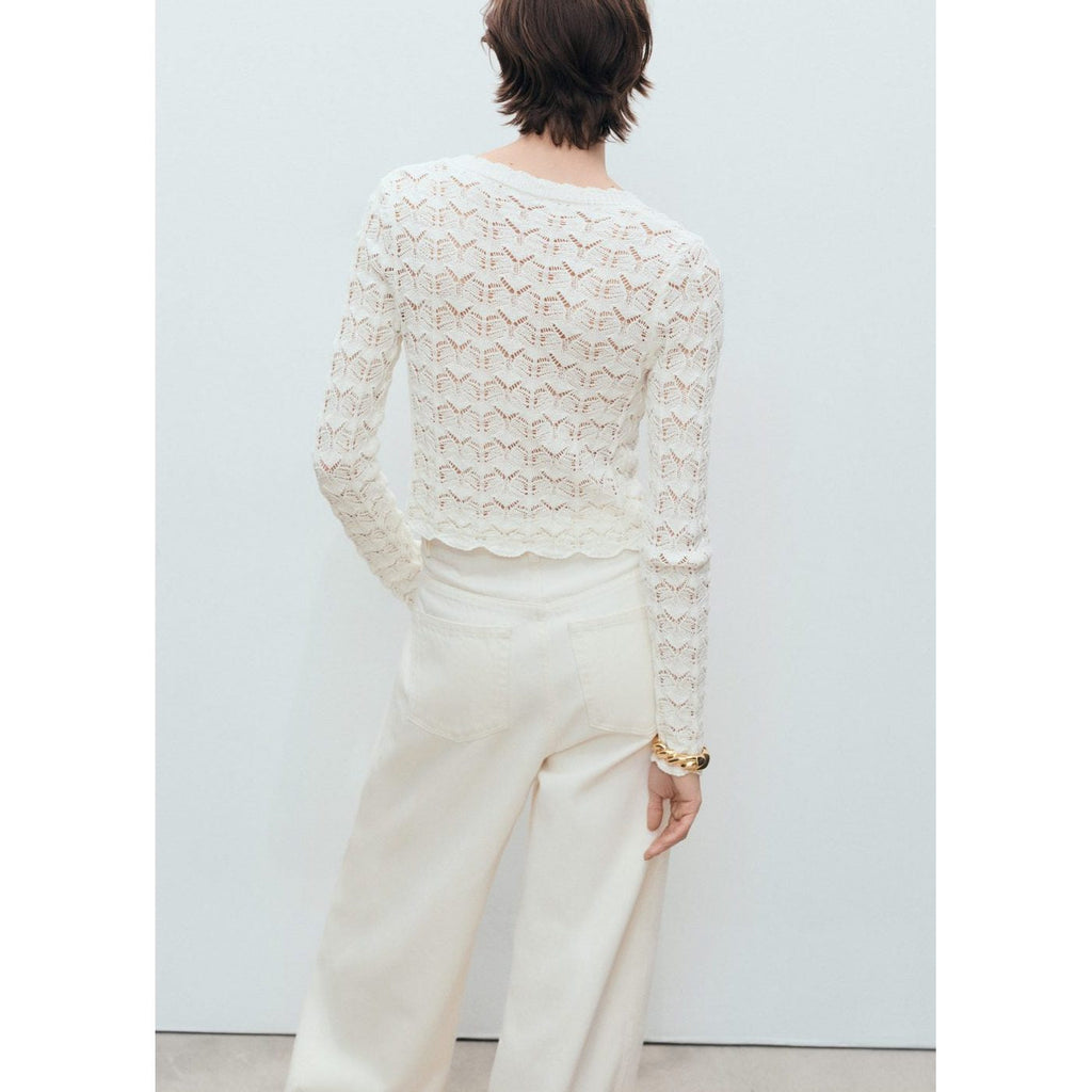 Cardigan Crochet Fermeture
