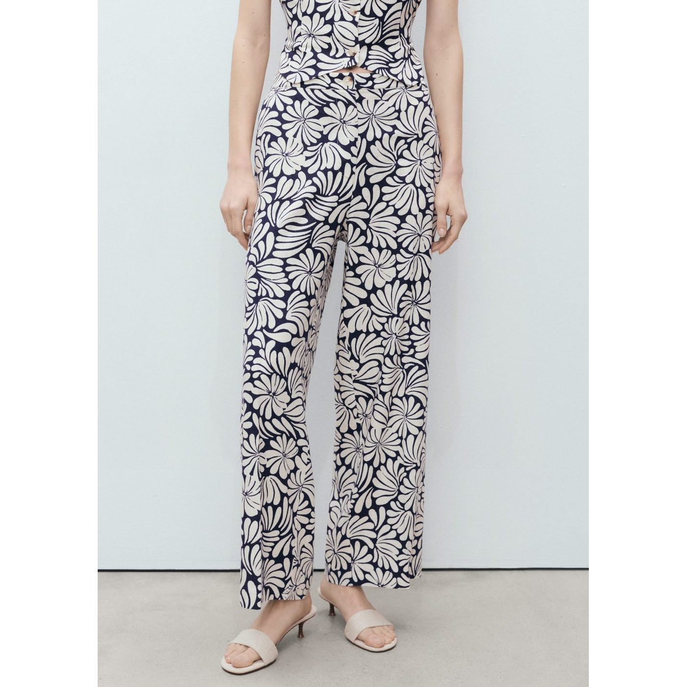 Pantalon Lin Fleurs