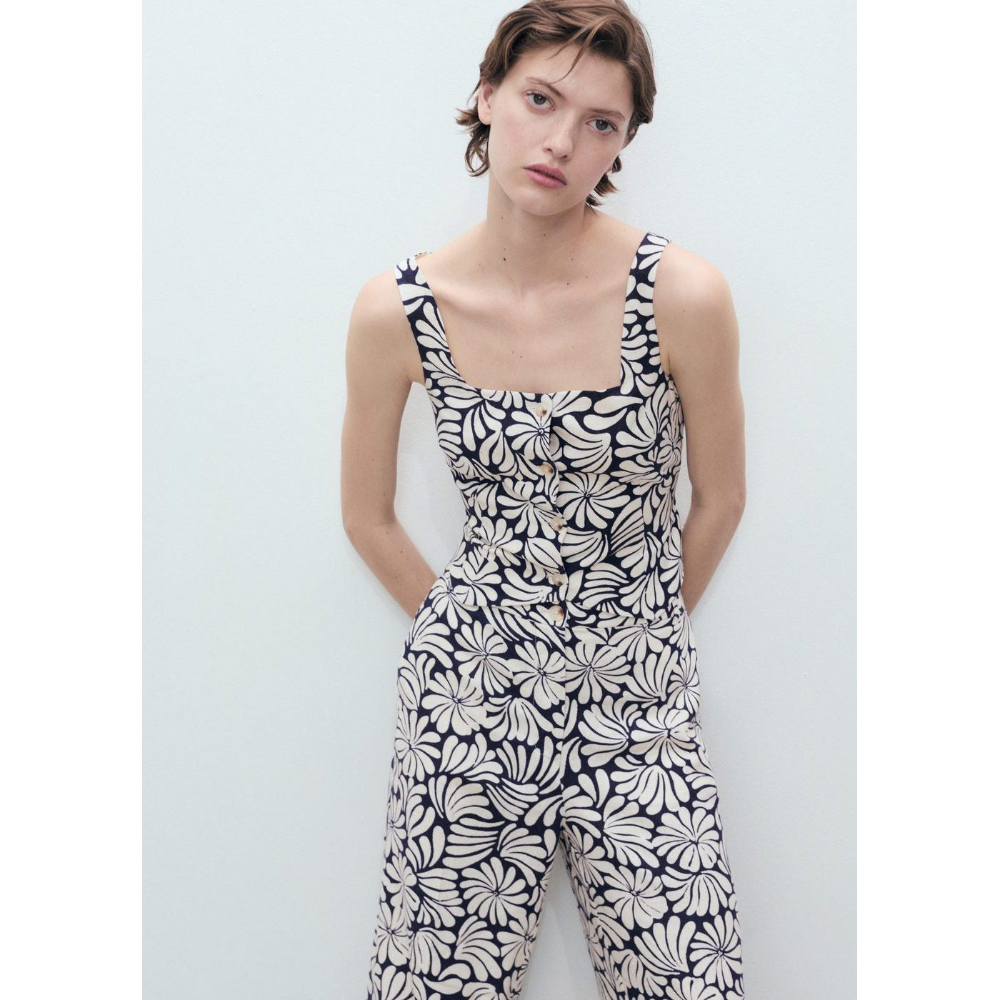 Pantalon Lin Fleurs
