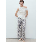 Pantalon Lin Fleurs