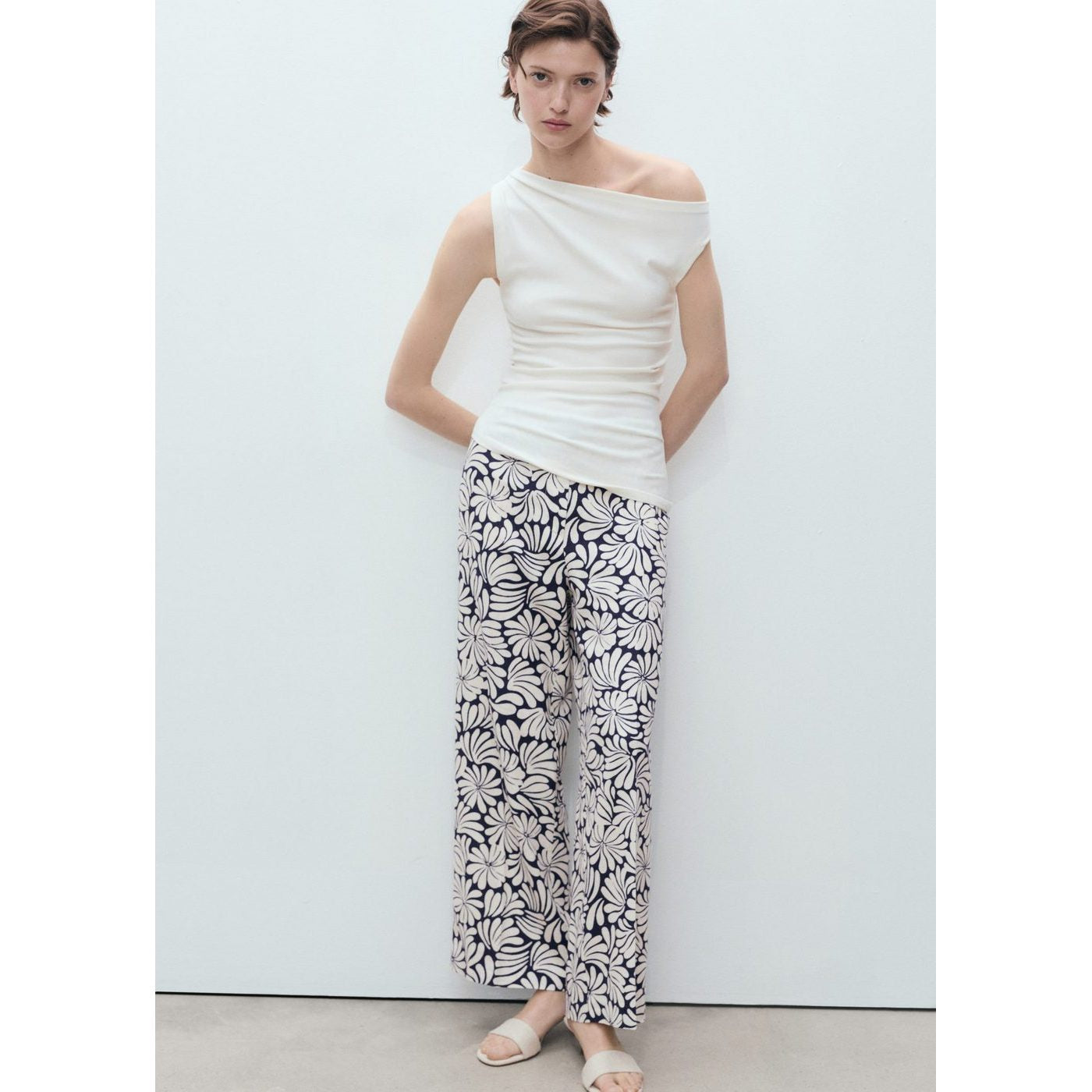 Pantalon Lin Fleurs