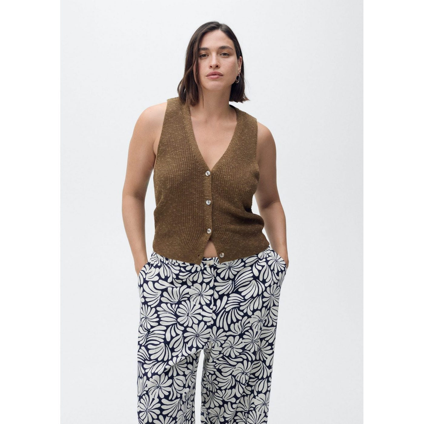 Pantalon Lin Fleurs