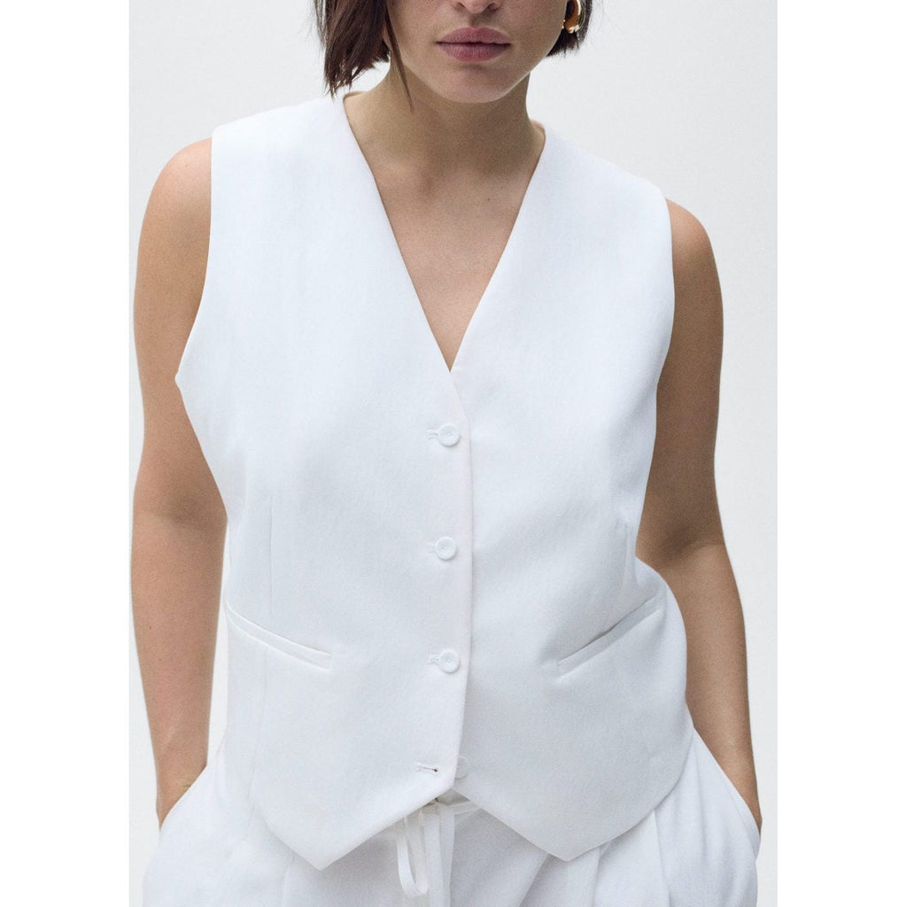 Gilet De Costume Droit En Lyocell