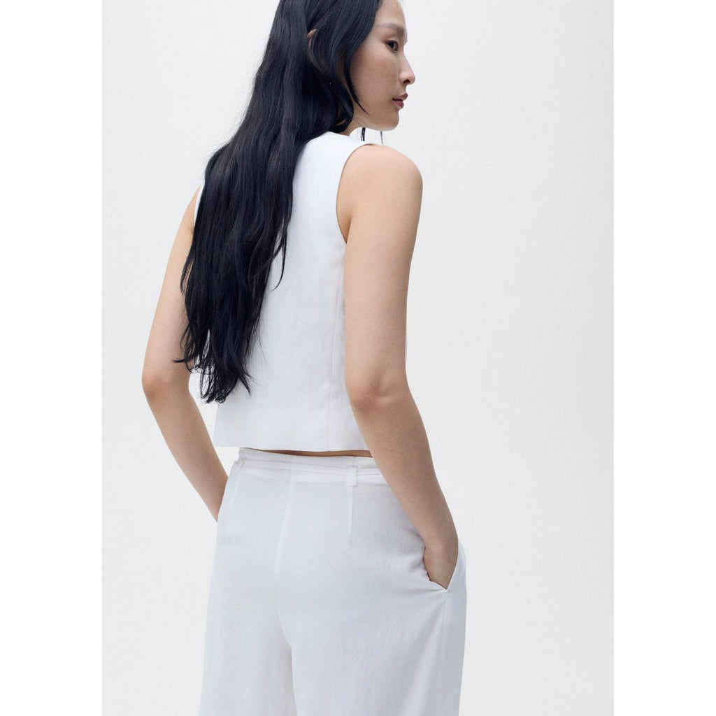 Gilet De Costume Droit En Lyocell