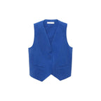 Gilet De Costume Droit En Lyocell