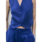 Gilet De Costume Droit En Lyocell
