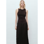 Robe Longue Tissu Combiné