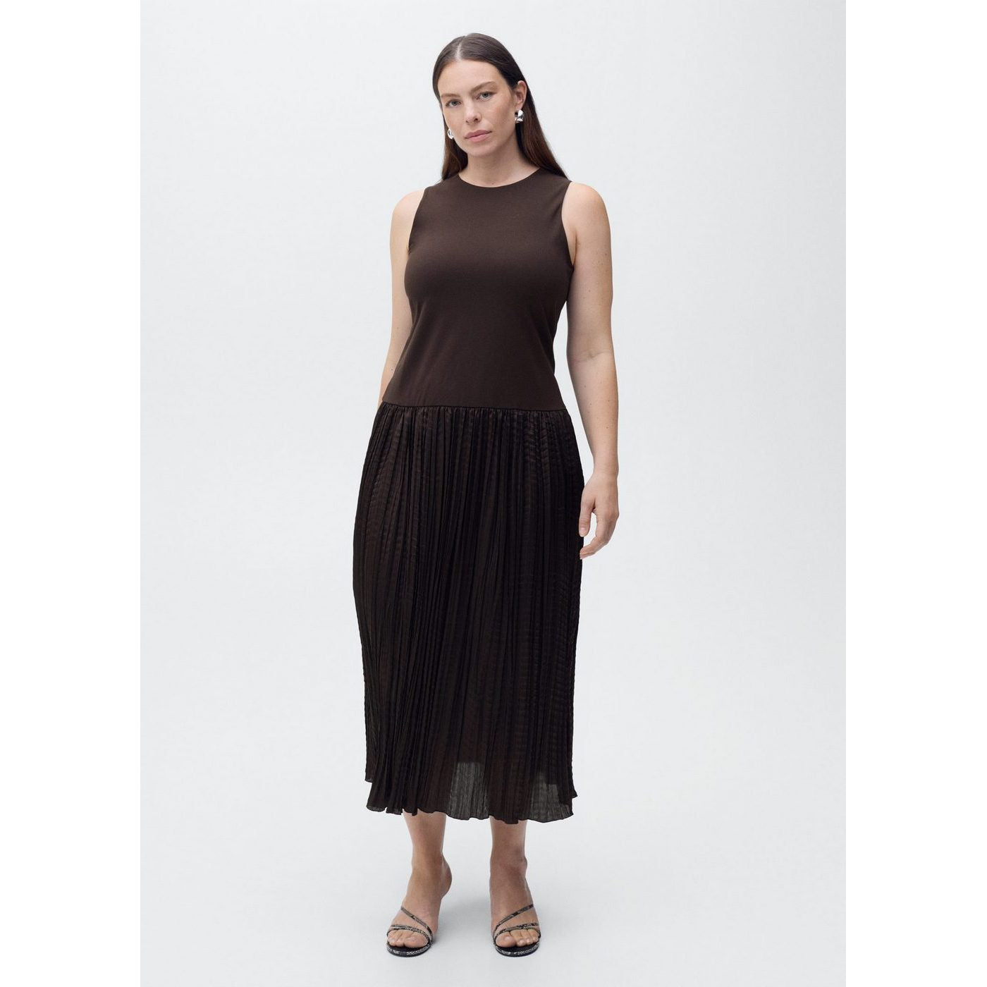 Robe Longue Tissu Combiné