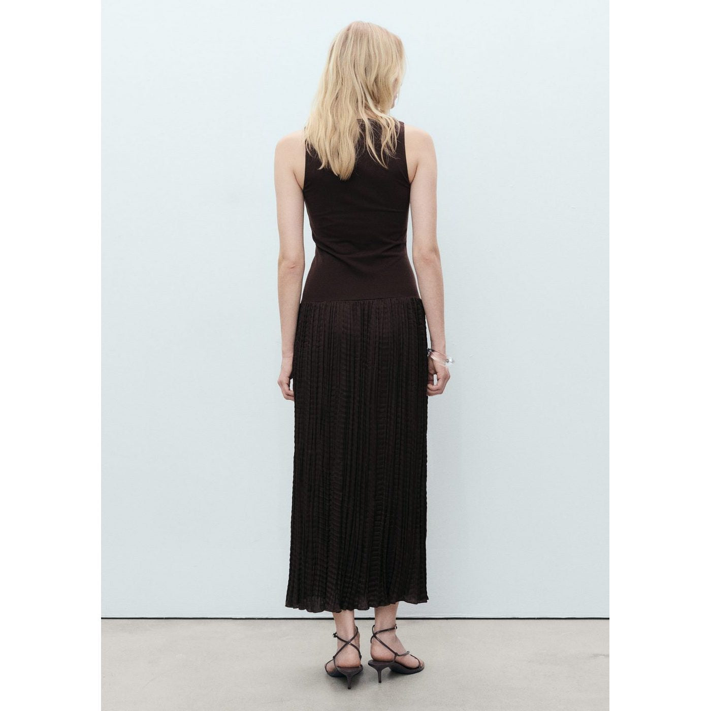 Robe Longue Tissu Combiné