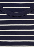 T-Shirt En Coton Rayé À Décolleté Plongeant