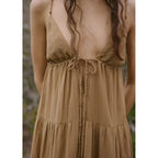 Robe Coton Décolleté En V