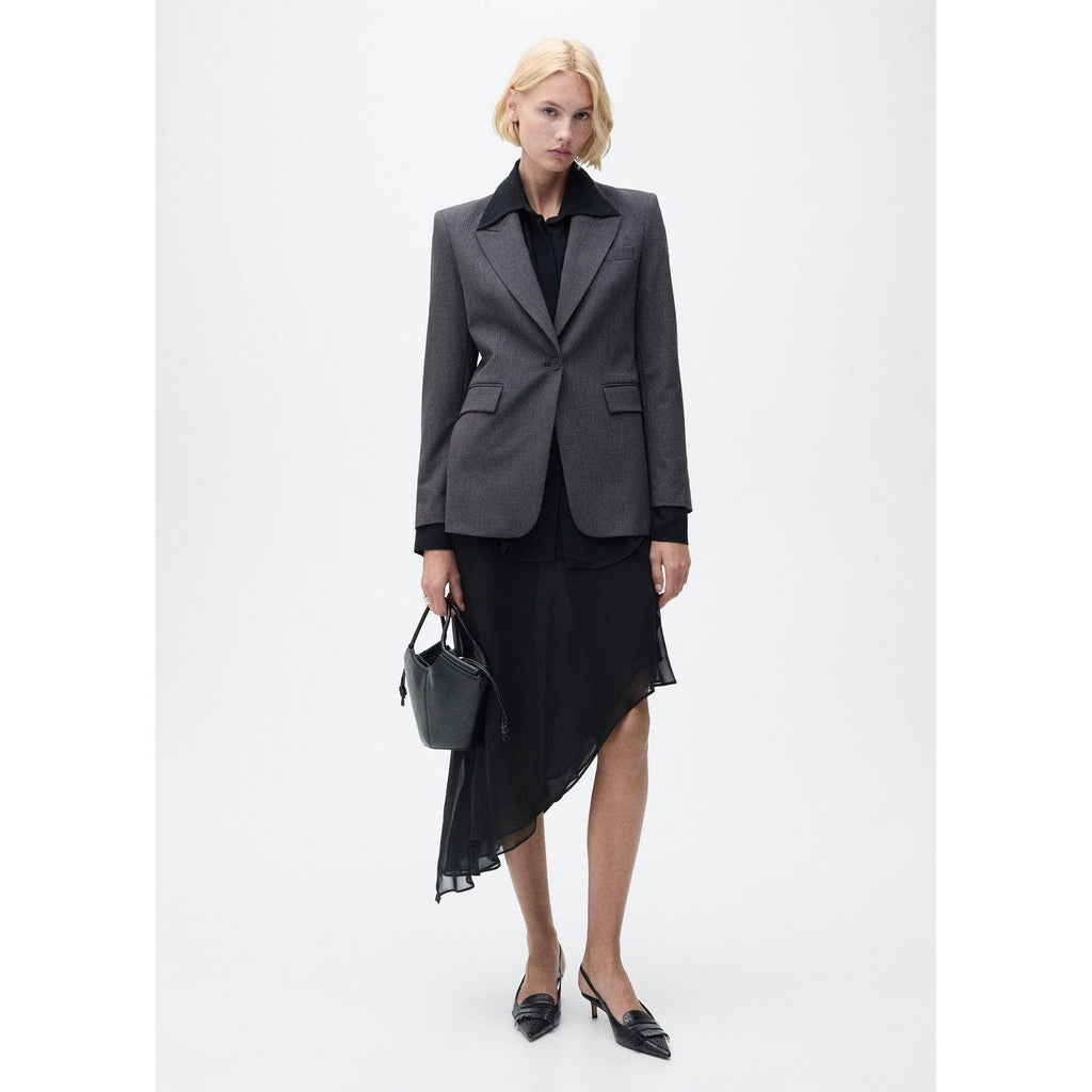 Blazer Droit Micro Pied-De-Poule