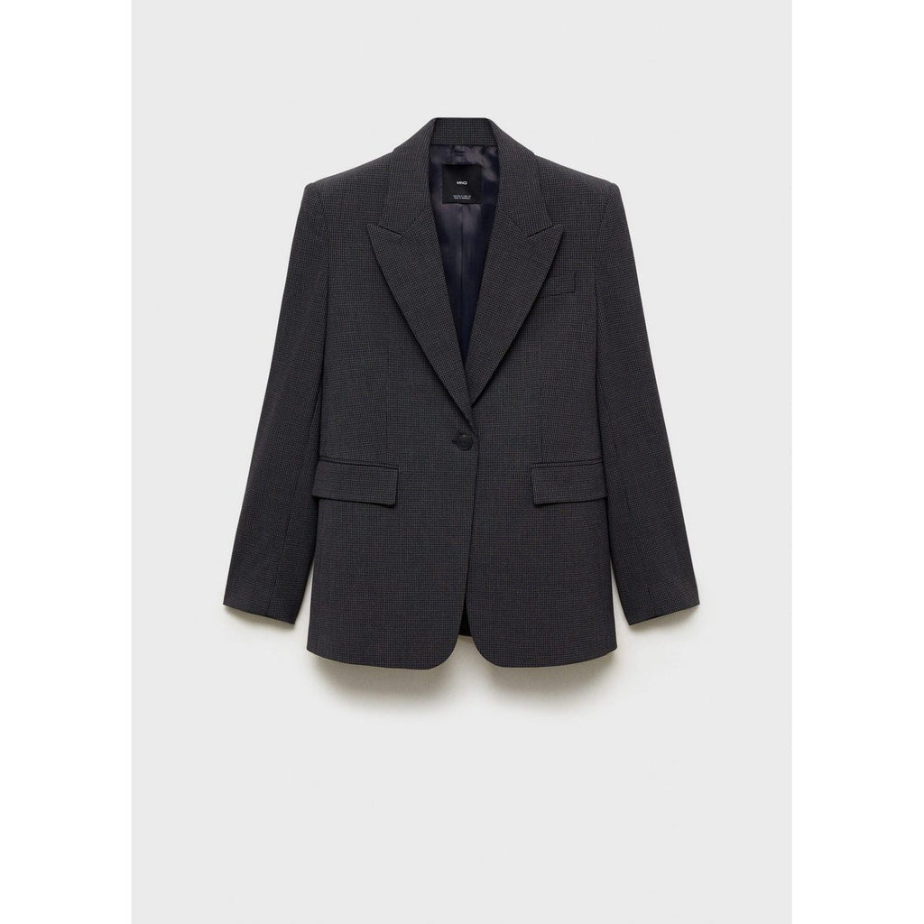 Blazer Droit Micro Pied-De-Poule