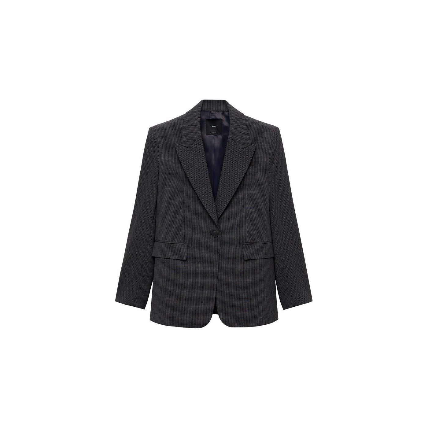 Blazer Droit Micro Pied-De-Poule