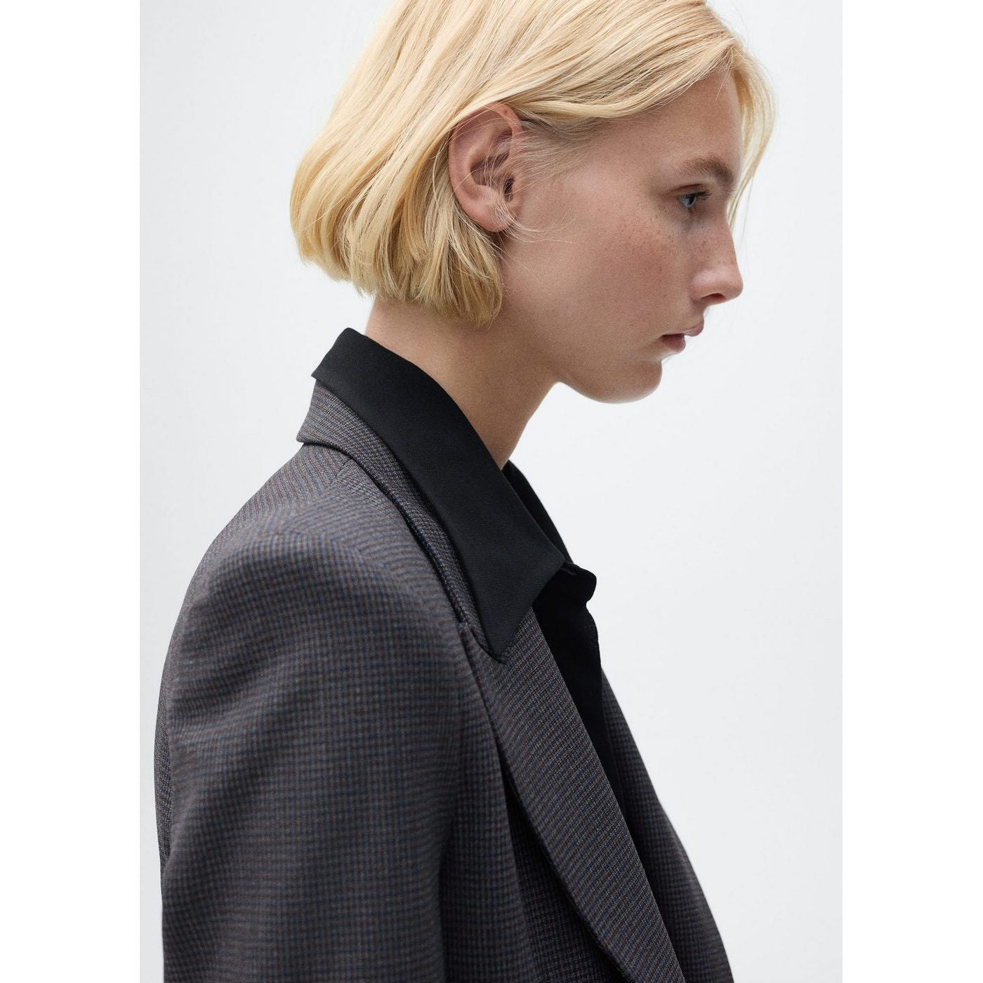 Blazer Droit Micro Pied-De-Poule