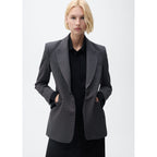 Blazer Droit Micro Pied-De-Poule