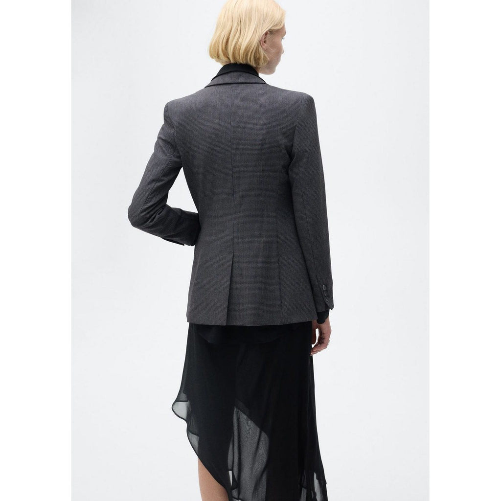 Blazer Droit Micro Pied-De-Poule