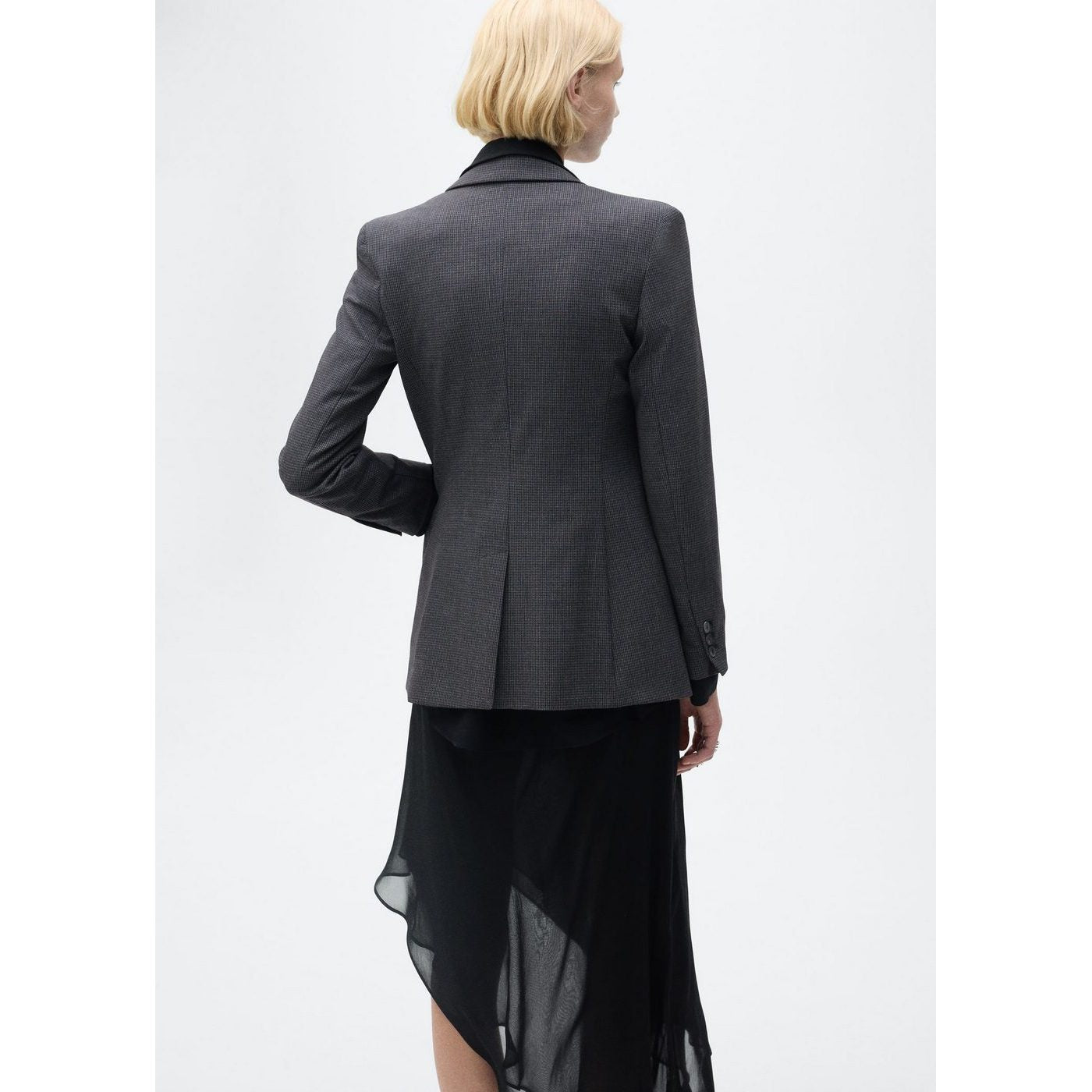 Blazer Droit Micro Pied-De-Poule