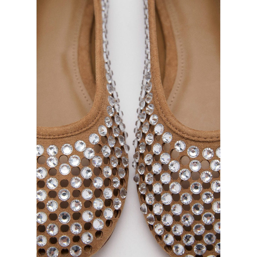 Ballerines Perforées À Strass