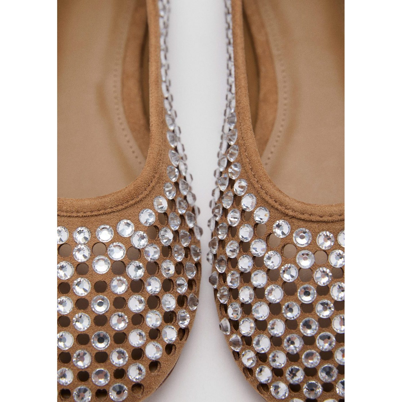 Ballerines Perforées À Strass