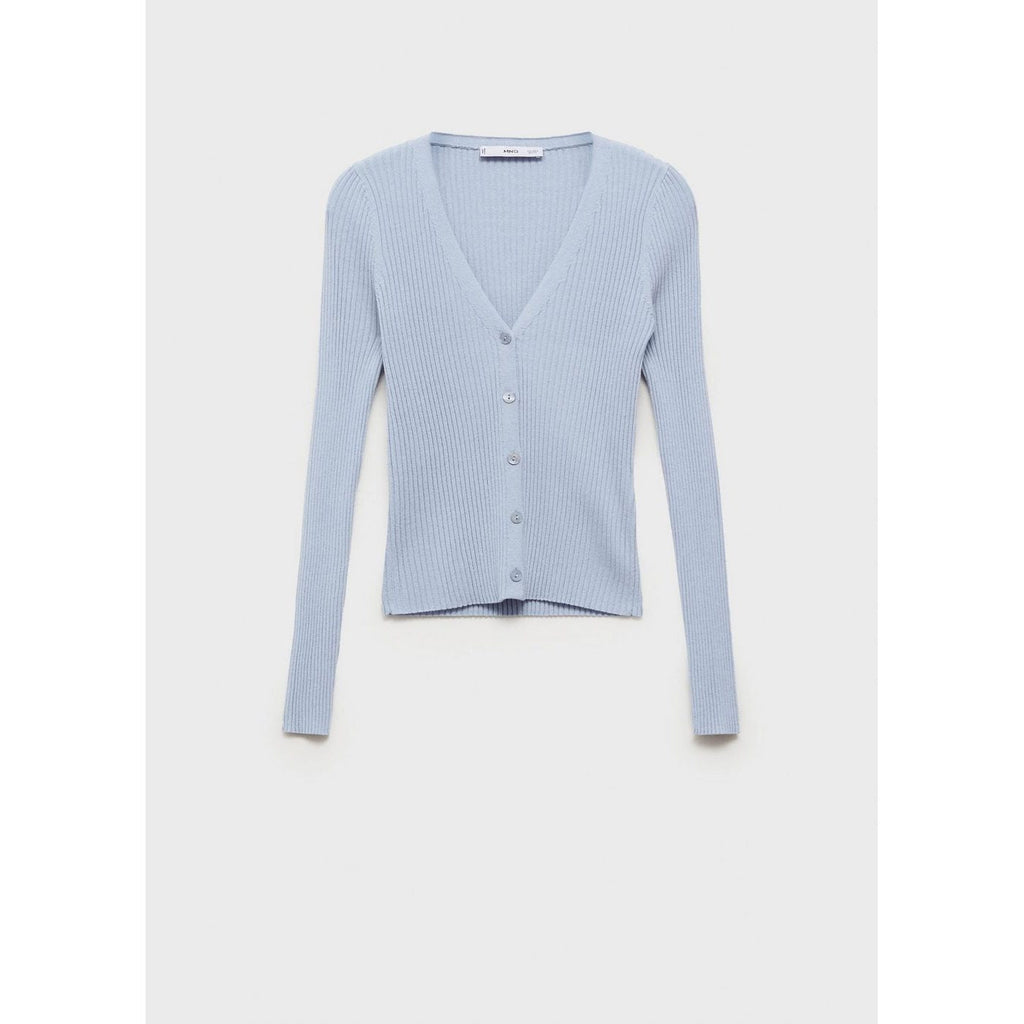 Cardigan Maille Côtelée Col V