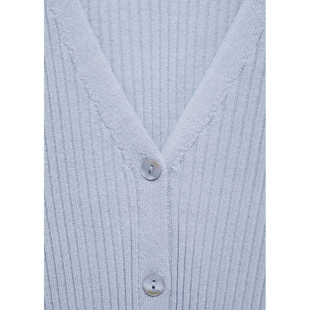 Cardigan Maille Côtelée Col V