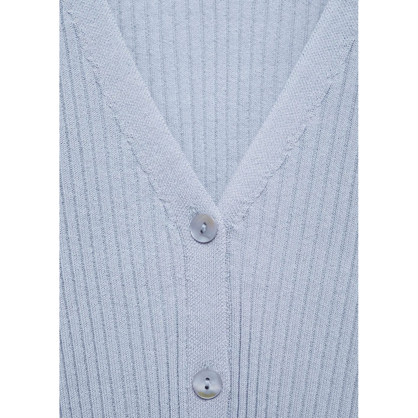 Cardigan Maille Côtelée Col V