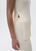 Pantalon Flare Maille Côtelée