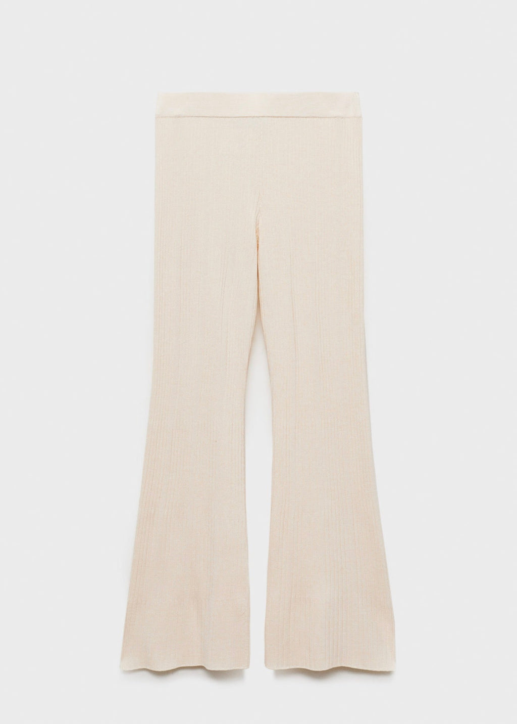 Pantalon Flare Maille Côtelée