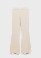 Pantalon Flare Maille Côtelée
