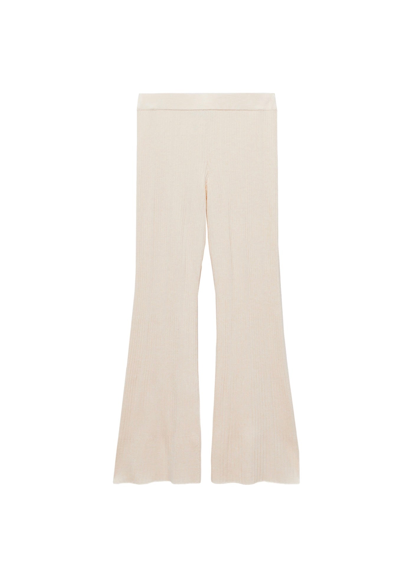 Pantalon Flare Maille Côtelée