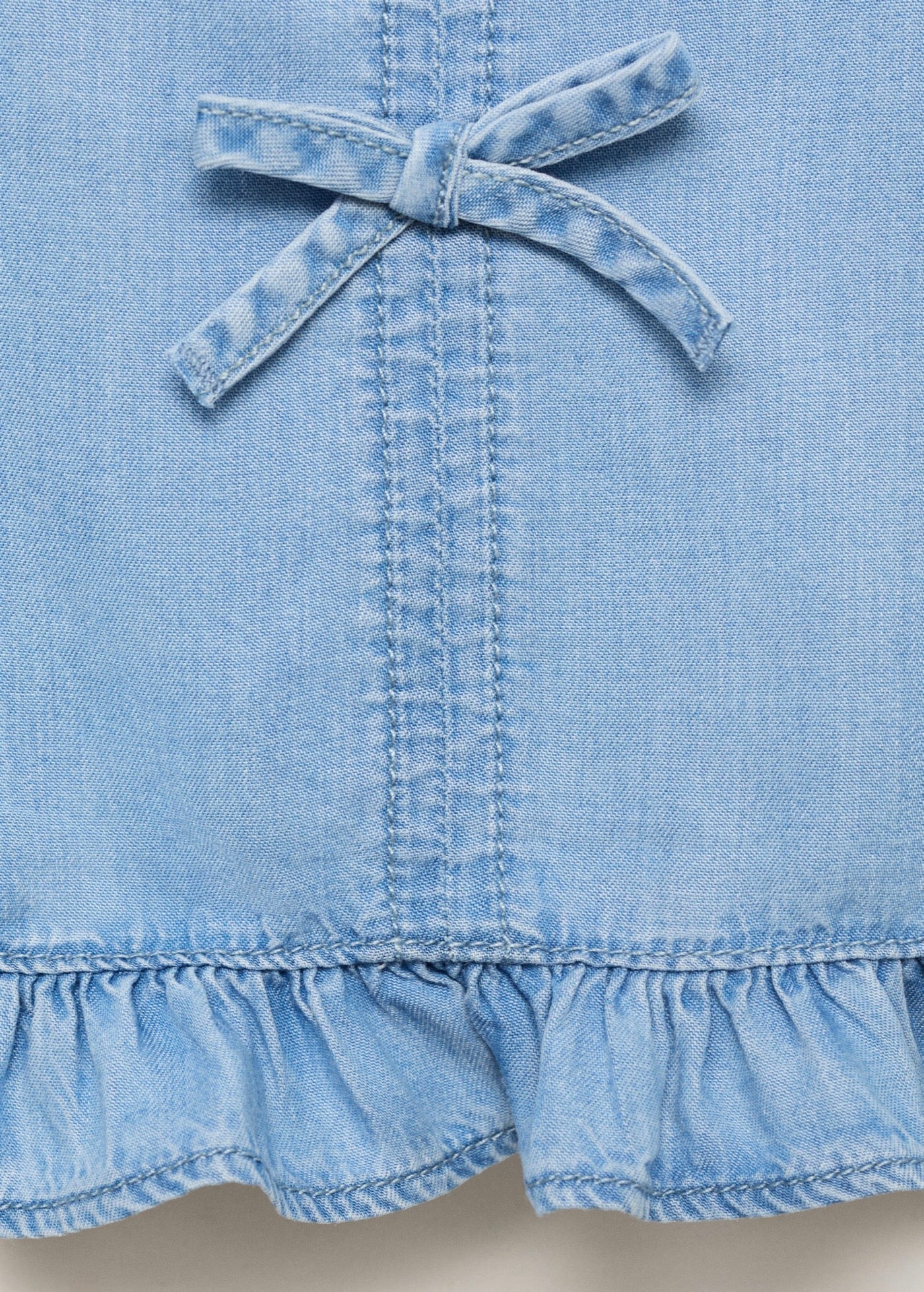 Blouse Fluide À Nœuds - Azul Medio - Fille